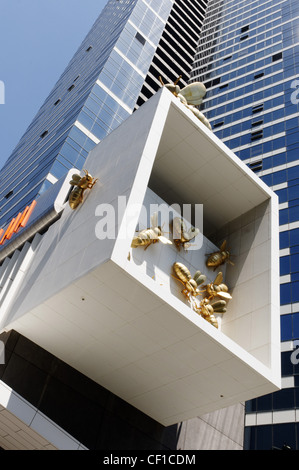 La reine des abeilles Colonie d'art sur la Tour Eureka, Melbourne, Southbank, Australie Banque D'Images