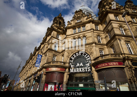 Leeds Kirkgate Market est le plus grand marché couvert en Europe. Banque D'Images