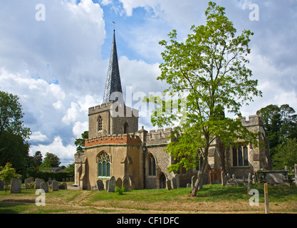 St Nicholas, le Grade 1 ancienne église paroissiale de Stevenage. Banque D'Images