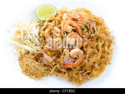 Thai Food Pad Thaï , nouilles sautés aux crevettes Banque D'Images