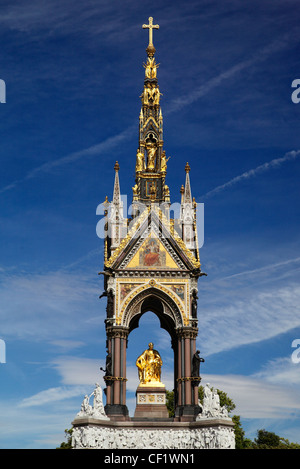 Le côté sud de l'Albert Memorial dans Kensington Gardens, commandé par la reine Victoria à la mémoire du Prince Albert Banque D'Images