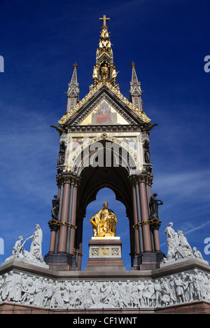 Le côté sud de l'Albert Memorial, commandé par la reine Victoria en mémoire de son mari, le Prince Albert Banque D'Images