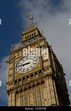 Un détail de Big Ben. Big Ben est en fait le nom de la principale cloche qui se trouve dans la tour de l'horloge et dont le célèbre carillon peuvent Banque D'Images