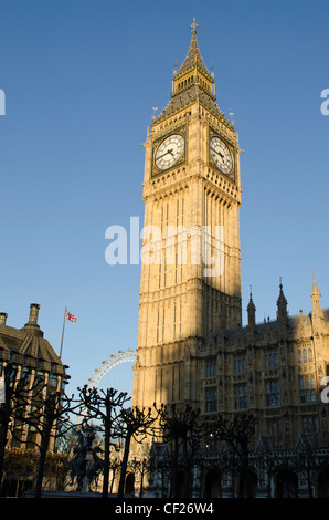 St Stephen's Tower 'Big Ben' Parlement, Westminster, London UK Banque D'Images