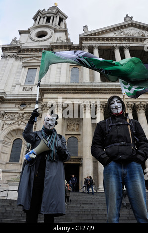 Les manifestants occupy London Banque D'Images