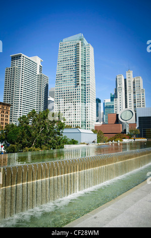 Terrasse Fontaine à Yerba Buena Gardens ; San Francisco California United States of America Banque D'Images