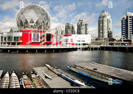 Vancouver, élue meilleure ville au Canada. carte postale panoramique paysage urbain de qualité stadium skytrain condos et front de mer. Banque D'Images