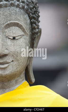 Statue de Bouddha, Wat Yai Chai Mongkhon, Ayutthaya, Thaïlande Banque D'Images