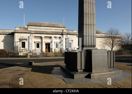 Leverhulme seigneur Memorial à l'extérieur du levier Dame Art Gallery Port Sunlight Village Banque D'Images