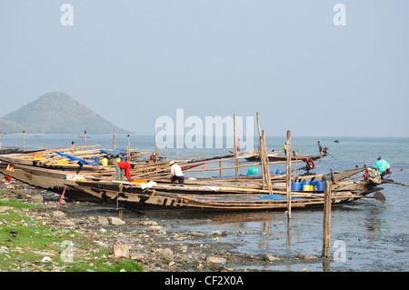 Le lac Chilika en Orissa Banque D'Images