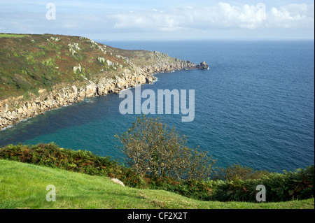 Lamorna Cove sur la péninsule de Penwith. Banque D'Images