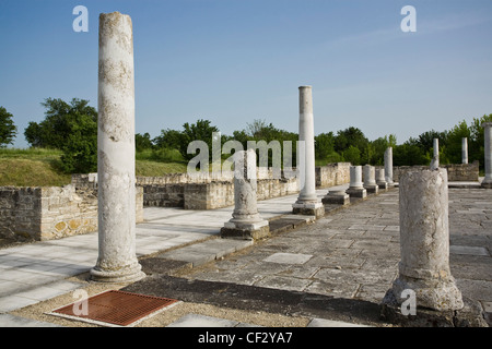 Réserve archéologique Abritus, camp militaire romain plus tard, centre urbain de la province de Mésie inférieure à l'Empire romain Banque D'Images