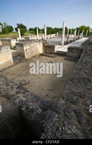 Réserve archéologique Abritus, camp militaire romain plus tard, centre urbain de la province de Mésie inférieure à l'Empire romain Banque D'Images