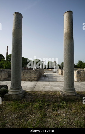 Réserve archéologique Abritus, camp militaire romain plus tard, centre urbain de la province de Mésie inférieure à l'Empire romain Banque D'Images