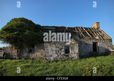 Les ruines d'un croft dans une partie reculée de l'Cabrach. Banque D'Images