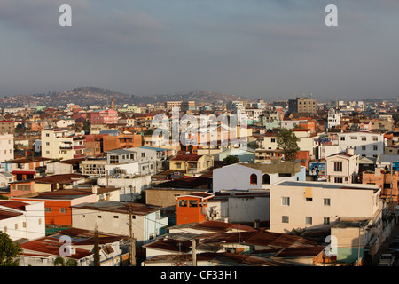 Vue sur la ville de l'immobilier et l'architecture d'Antananarivo, Madagascar Banque D'Images