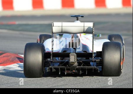 Sergio Perez (MEX), Sauber C31 Formule 1 pendant une session de test sur circuit de Catalogne, Espagne Banque D'Images