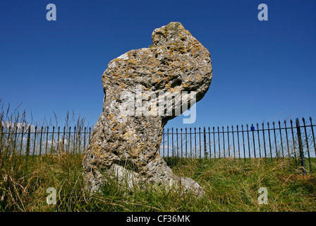 Le roi Pierre sur le site Rollright Stones historique près de Little Rollright. Banque D'Images