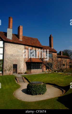 Nouveau lieu qui était l'emplacement de la maison où est mort de William Shakespeare à Stratford upon Avon. Banque D'Images