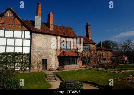 Nouveau lieu qui était l'emplacement de la maison où est mort de William Shakespeare à Stratford upon Avon. Banque D'Images