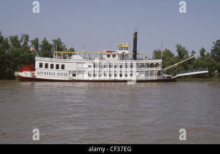 USA New Orleans tour en bateau P/S Natchez Creole Queen River Boat Banque D'Images