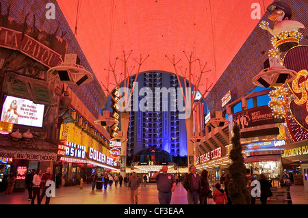 Fremont Street, le centre-ville de Las Vegas Banque D'Images