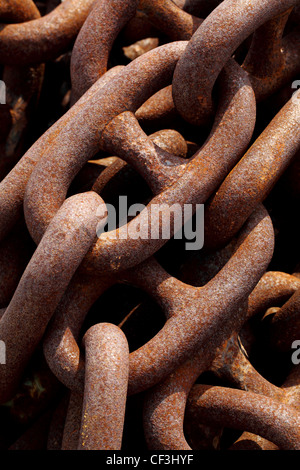 La texture de la chaîne rouillée Banque D'Images