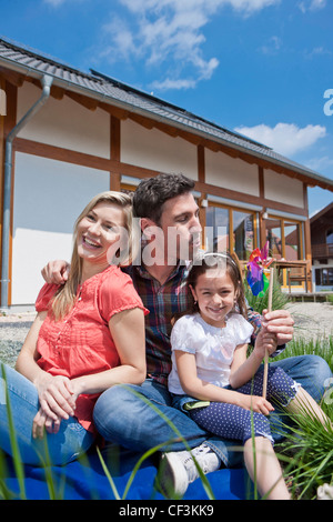 En face de la famille Lehner energy house, Poing, Bavaria, Germany, Europe Banque D'Images