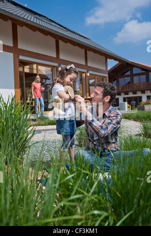 En face de la famille Lehner energy house, Poing, Bavaria, Germany, Europe Banque D'Images