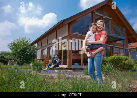 En face de la famille Lehner energy house, Poing, Bavaria, Germany, Europe Banque D'Images