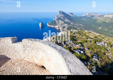 Vue depuis la tour d'observation Talaia d ?au-dessus d''Albercutx de Formentor, Majorque, Espagne Banque D'Images