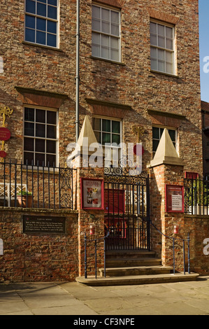 Entrée arrière de Fairfax House in Castlegate, 'la plus belle maison de ville géorgienne en Angleterre". Banque D'Images