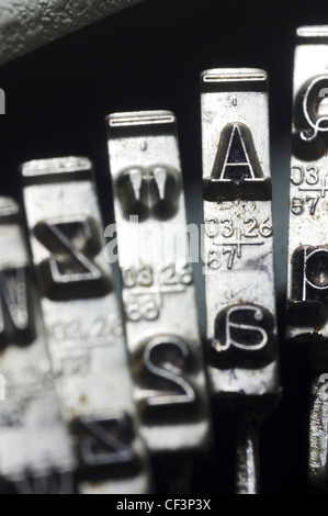 Un gros plan de machine à écrire pour l'utilisation de clés conceptuelles. Banque D'Images