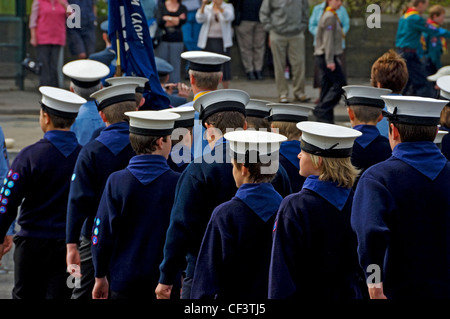 Les cadets de la région de l'Assemblée Saint George's Day Parade. Banque D'Images