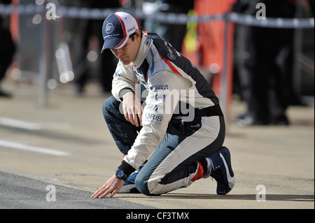 Bruno Senna (BRA) , Williams , Formule 1 pendant une session de test sur circuit de Catalogne, Espagne Banque D'Images