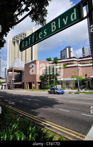 Raffles Boulevard Singapore Banque D'Images