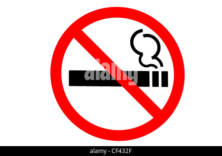 AUCUN signe de fumer Banque D'Images