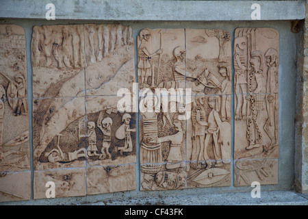 Reliefs au Musée Uxellodenum à Vayrac en Quercy Banque D'Images