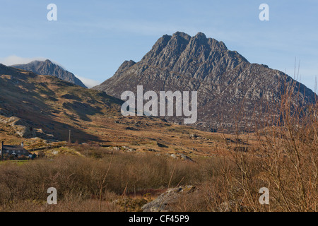 Tryfan, face est de d'accueil de nombreuses rock montées. Snowdonia, le Nord du Pays de Galles Banque D'Images