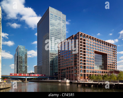 Vue d'Heron Quays. Banque D'Images