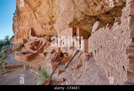 Maison longue falaise demeurant dans l'alcôve à Wetherill Mesa de Mesa Verde National Park, Colorado, USA Banque D'Images