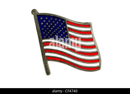 L'épinglette du drapeau américain. Banque D'Images