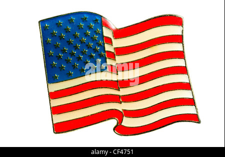 L'épinglette du drapeau américain. Banque D'Images