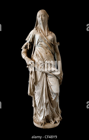 Antonio Corradini, femme voilée (allégorie de la foi) début à mi-1700 Italie Sculptor italien Banque D'Images