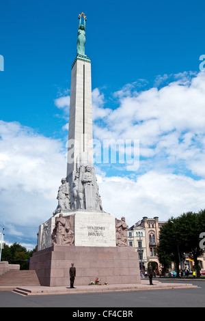 Monument de la liberté, Riga, Lettonie, Pays Baltes, Europe Banque D'Images