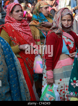 L'Inde, Uttar Pradesh, Agra, Kinari Bazar, personnes, Banque D'Images