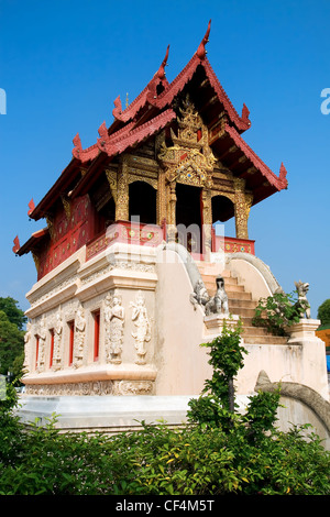 L'Ho Trai ecriture bibliothèque du Wat Phra Sing de Chiang Mai, Thaïlande. Banque D'Images