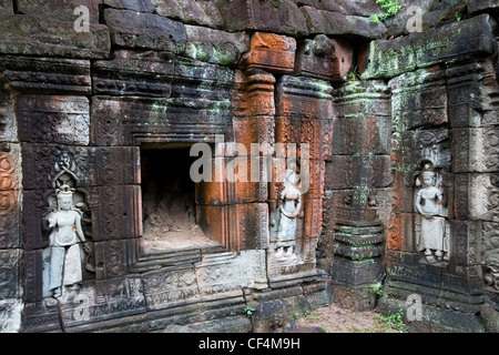 Ruines du temple Banteay Prei, 12ème-13ème siècle, le Cambodge. Banque D'Images