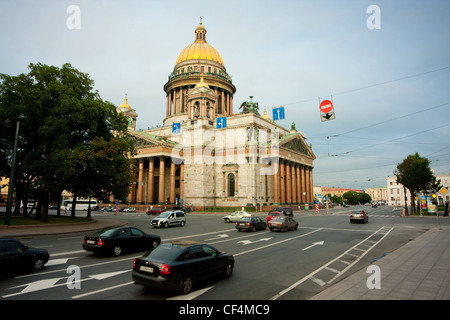 Russie Saint-pétersbourg, la Cathédrale Saint Isaac ou Isaakievskiy Sobor Banque D'Images