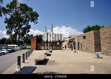 Entrée du musée de l'Apartheid, Johannesburg, la Province de Gauteng, Afrique du Sud Banque D'Images